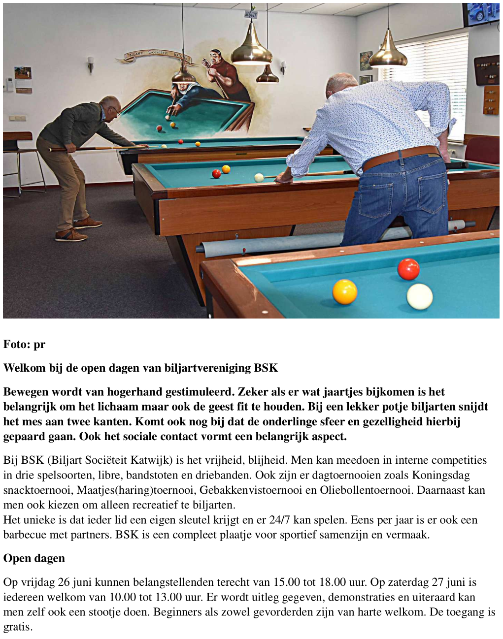 Open dagen juni 2026